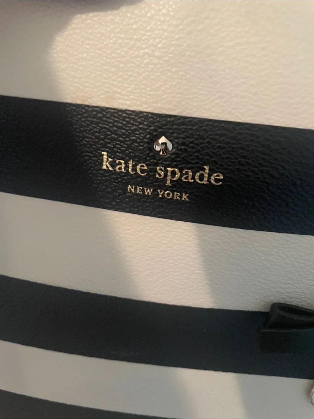 kate spade Black and White Horizontal Stripe Tote
